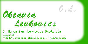 oktavia levkovics business card